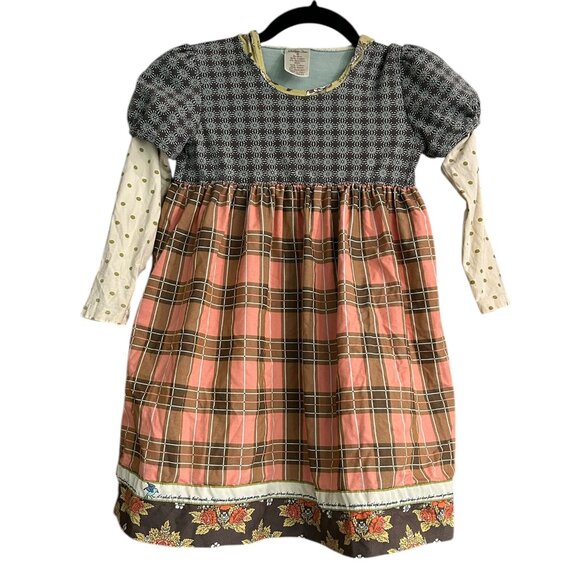Matilda Jane Fieldtrip Dress • Girls 8 • Elf Hood Boho Hippie Floral Polkadot - Picture 1 of 10